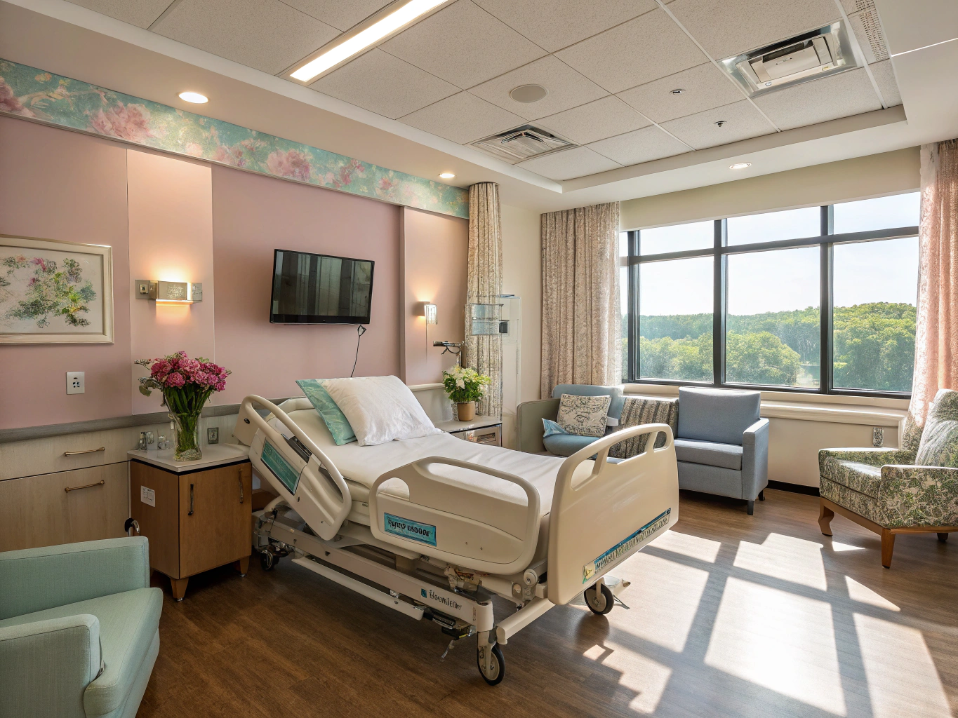 Private international patient suite and recovery room at partner hospital